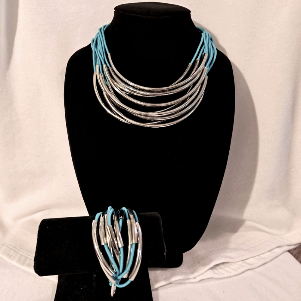 Multi Strand neck and bracelet
